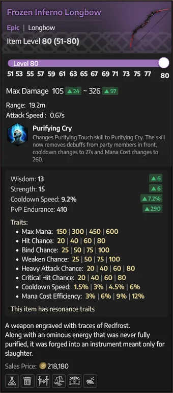 Frozen Inferno Longbow — Arco