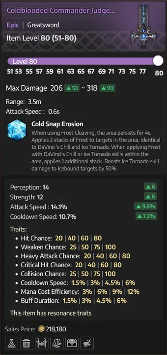 Coldblooded Commander Judgment Greatsword — Espada Grande
