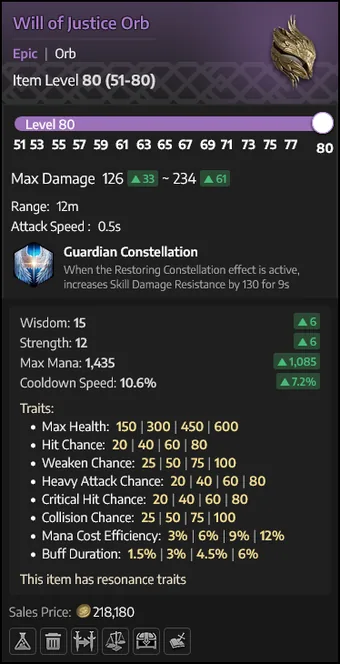 Will of Justice Orb — Orbe
