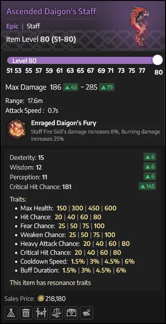 Ascended Daigon's Staff — Cajado