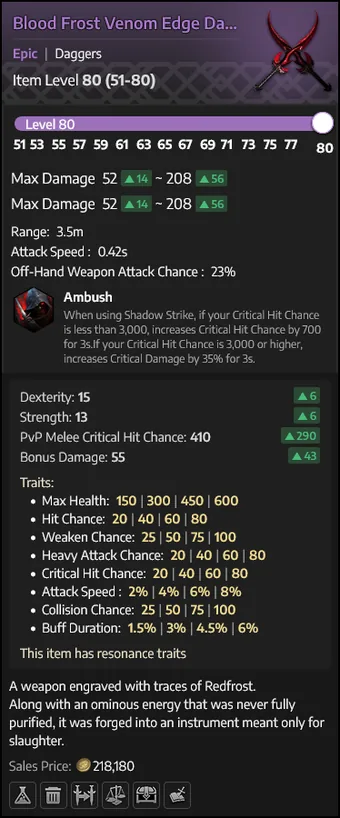 Blood Frost Venom Edge Daggers — Adagas