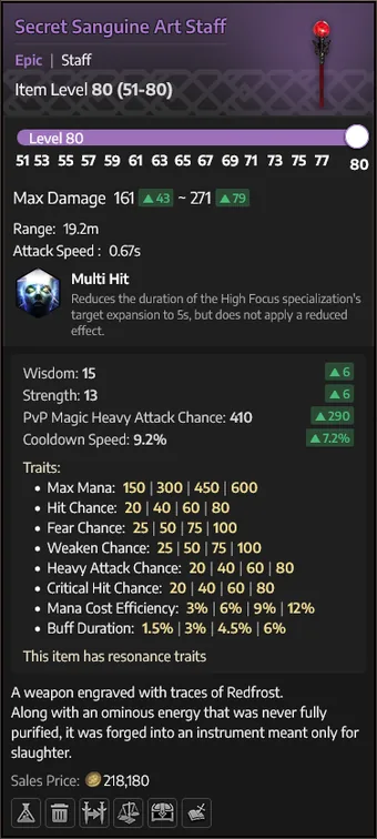 Secret Sanguine Art Staff — Cajado