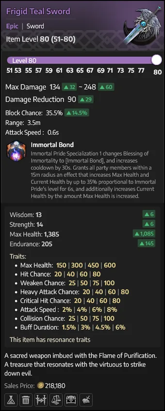 Frigid Teal Sword — Espada e Escudo