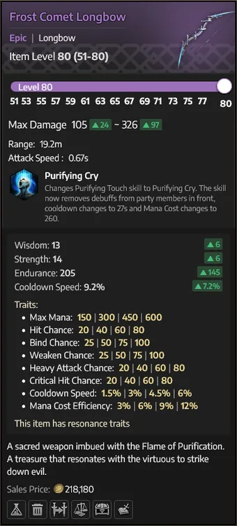 Frost Comet Longbow — Arco