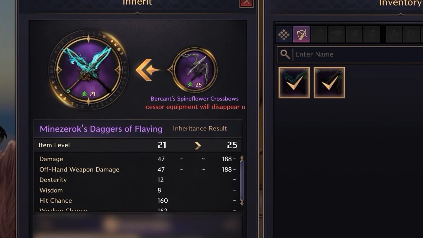 Herança de item level no novo sistema de equipamento — a base do gear leveling da NIX